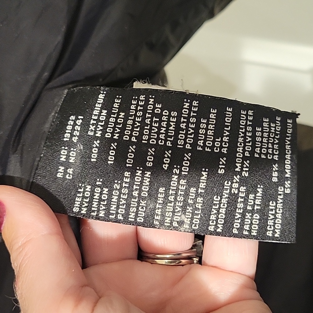 S13 NY faux fur hooded puffer jacket - Picture 9 of 11